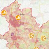 Eine Karte des Kreises Unna zeigt kühle Orte in Selm und Umgebung.