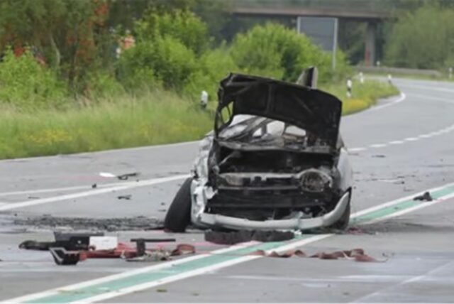 Die Unfallstelle auf der B54 bei Ochtrup