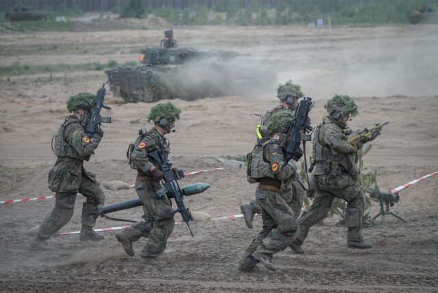 Die Bundeswehr beteiligte sich unter anderem mit einem Großmanöver mit dem Namen Quadriga 2024 an der Übung Steadfast Defender.