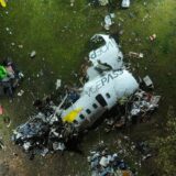 Die Trümmer an der Absturzstelle eines Flugzeugs mit 62 Menschen an Bord im brasilianischen Bundesstaat Sao Paulo, am frühen Samstag, 10. August 2024.