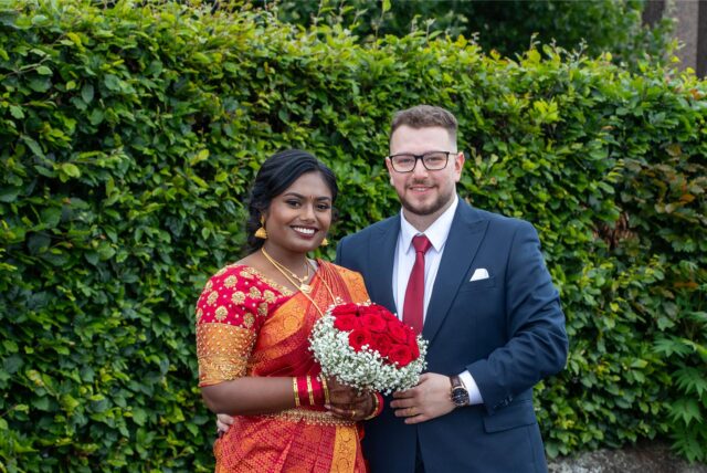 Annika (geborene Arunthuthinathan) und Cagdas Gökmen haben auf dem Standesamt Castrop-Rauxel am Rathaus geheiratet.