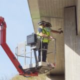 Brückenprüfung BAB A 2-Brücke „Am Langen Kamp“.