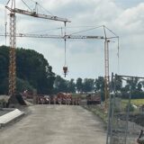 Baustelle in Bergkamen für Arbeiten an der L821n.