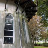 Das Gebäude der historischen Windpumpe Friedrichsborn am Kurpark in Unna-Königsborn