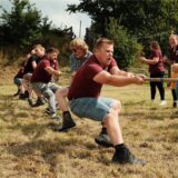 Beim Tauziehen waren alle Teilnehmer der Highland Games mit Begeisterung bei der Sache.