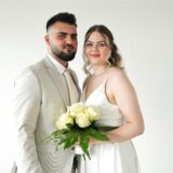 Tarik Ergin (23) und Angelina Masson (25) haben im Marler Standesamt geheiratet.