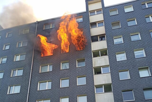 Brand in einer Wohnung in Essen.