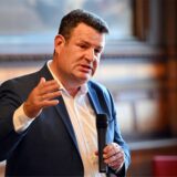 Hubertus Heil (SPD), Bundesarbeitsminister, während einer Wahlkampfveranstaltung