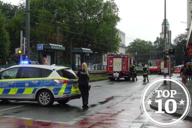 Einsatzkräfte am Unfallort