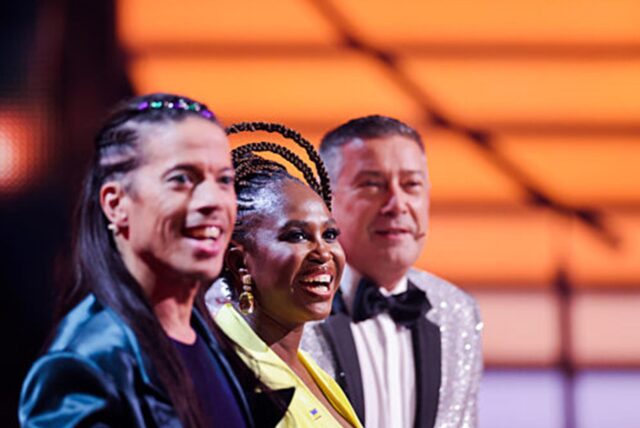 orge Gonzalez (l-r), Motsi Mabuse und Joachim Llambi sitzen in der Let’s Dance Jury.