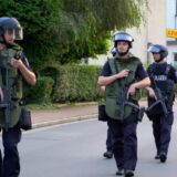 Spezialkräfte der Polizei bei einem Großeinsatz in Selm
