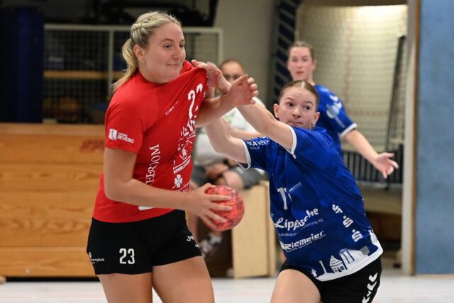 Der HC TuRa Bergkamen muss beim Derby-Gastspiel in Königsborn auf seine torgefährliche Rückraumspielerin Emily Ritter (l.) verzichten.