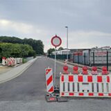 Eine Straßensperrung in Ascheberg