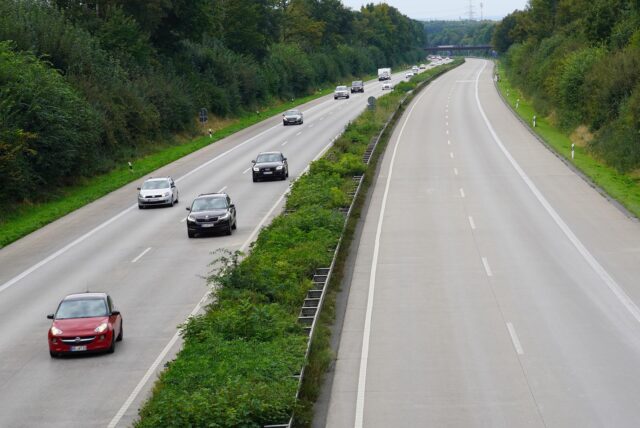 Die Autobahn 44 bei Unna am 15.9.