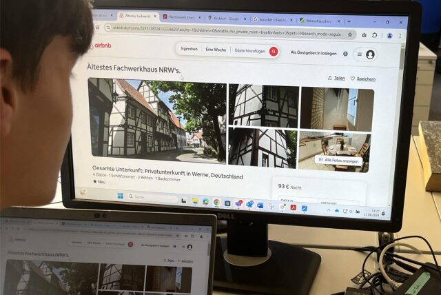 Auch in Werne gibt es Unterkünfte, die über die Plattform Airbnb gemietet werden können.