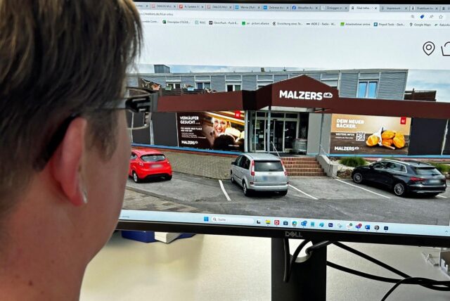 Auf ihrer Website hat Malzers Backstube bereits eine Visualisierung veröffentlicht, wie eine Bäckerei im Kroes-Gebäude aussehen könnte.