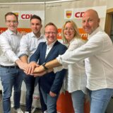 Die Vorstandsmitglieder des CDU-Stadtverbandes Werne Christian Lang, Martin Cyperski, Jörg Weber, Uta Leisentritt und Markus Rusche (von links).