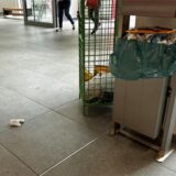 Ein überquellender Mülleimer in der Werne City Mall.