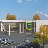 Die Bildmontage zeigt die Grünen-Fraktionssprecherin Claudia Keuchel und den Entwurf eines früheren Investors für eine Supermarktansiedlung an der Massener Bahnhofstraße.