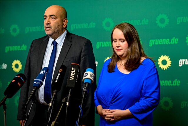 Grünen-Parteivorsitzenden Ricarda Lang und Omid Nouripour