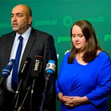 Grünen-Parteivorsitzenden Ricarda Lang und Omid Nouripour