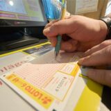 Ein Spielschein für Lotto 6 aus 49 mit Lottozahlen