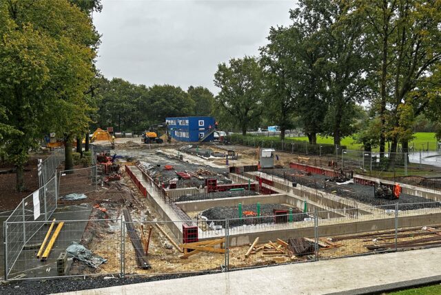 Blick auf den Neubau von Gebäude C auf dem Gelände der Profilschule Ascheberg