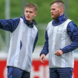 01.10.2024, Fussball, Saison 2024/2025, 2. Bundesliga, Training FC Schalke 04, v. l. Martin Wasinski (FC Schalke 04), Tomas Kalas (FC Schalke 04)
