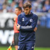 08.10.2023, Fussball, 2. Bundesliga, 9. Spieltag, Saison 2023/2024, FC Schalke 04 – Hertha BSC, Cheftrainer Matthias Kreutzer (FC Schalke 04)