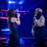 Gabriela beim gemeinsamen Auftritt mit Yvonne Catterfeld (links).