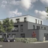 Eine Skizze der neuen Sparkassen-Filiale in Bergkamen an der Jahnstraße.