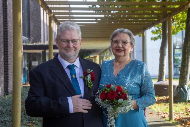 Silvia Kühl-Alberts und Peter Alberts haben auf dem Standesamt am Castrop-Rauxeler Rathaus geheiratet.