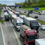 Stau auf der A1 bei Unna in Fahrtrichtung Bremen.