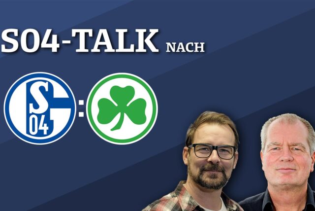 Sprechen nach der Partie gegen Greuther Fürth über das Spiel: Schalke-Reporter René Preuß und Schalke-Experte Norbert Neubaum.