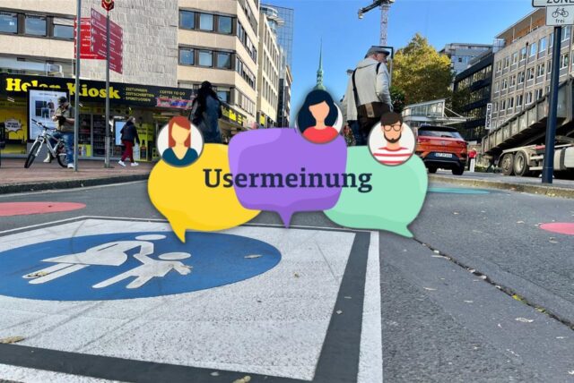 Die Stadt Dortmund hat vor gut einem halben Jahr auf einem Stück der Kampstraße eine neue Fußgängerzone eingerichtet.