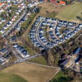 Luftbild des Baugebiets Buschstraße in Unna-Billmerich.