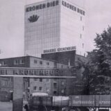 1964 entstand der Kronenturm als Gär- und Lagerhaus der Brauerei Kronenburg.