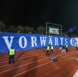 01.11.2024, Fussball, Saison 2024/2025, 2. Bundesliga, 11. Spieltag, SSV Ulm – FC Schalke 04, Choreografie der Fans des FC Schalke 04.