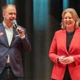 Alexander Heine, persönlicher Referent von Landrat Mario Löhr – hier bei einem Ehrenamtsempfang des Kreises Unna mit Bundestagspräsidentin Bärbel Bas.
