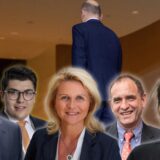 Als erste äußerten sich Jens Peick (SPD, links) und Hannah Rosenbaum (Grüne, rechts) zum voraussichtlichen Ampel-Aus. Später in der Nacht meldete sich Nils Mehrer (FDP, 2. v. l.). Auch Sabine Poschmann (SPD, Mitte) und Sacha Mader (CDU, 4. v. l.) haben sich am Donnerstag geäußert.