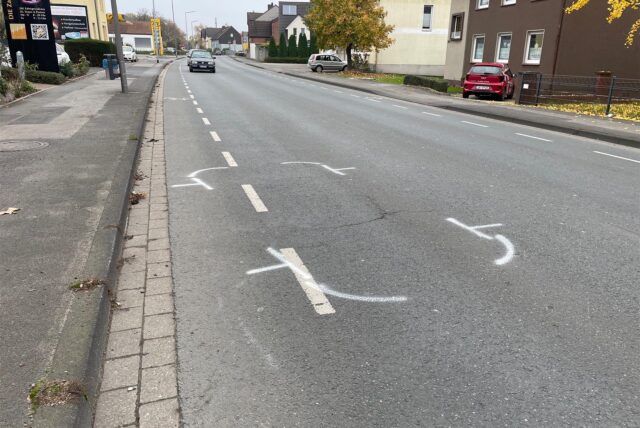 Die Lünener Straße in Kamen.