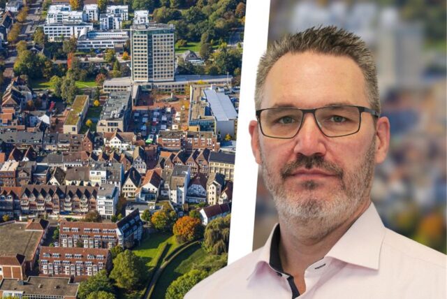 Luftbild aus Lünen und Ärztesprecher Dr. Arne Krüger