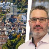 Luftbild aus Lünen und Ärztesprecher Dr. Arne Krüger