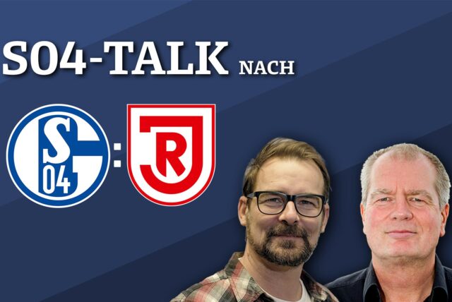 Sprechen nach der Partie gegen Regensburg über das Spiel: Schalke-Reporter René Preuß und Schalke-Experte Norbert Neubaum.