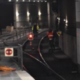 Arbeiter in einem Stadtbahntunnel in Dortmund