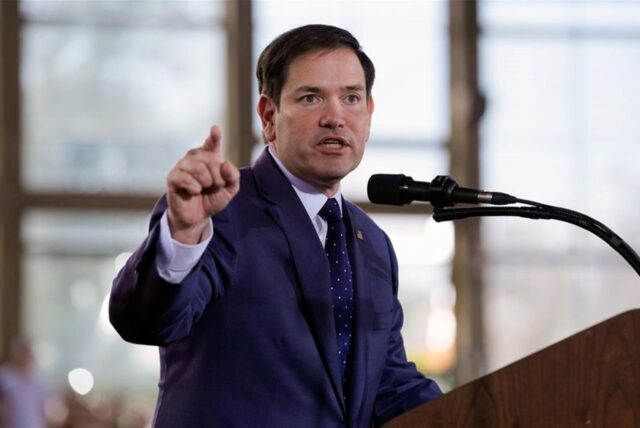Senator Marco Rubio aus Florida spricht während einer Wahlkampfveranstaltung.