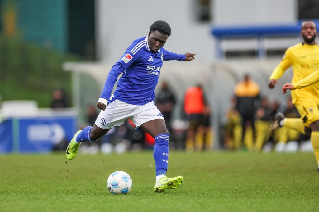 14.11.2024, Fussball, Saison 2024/2025, Testspiel, FC Schalke 04 - Alemannia Aachen, Zaid Amoussou-Tchibara (FC Schalke 04)





