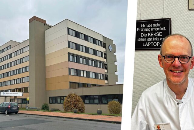 Das St.-Christophorus-Krankenhaus in Werne und der leitende Oberarzt Dr. Christian Klingeberg.