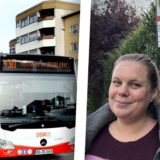 Dominique Bischoff aus Sölderholz ist rechts zu sehen. Links ein Bus am Busbahnhof Schwerte.