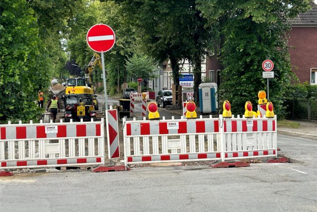 Die Hammer Straße war während früherer Bauarbeiten auch schon Einbahnstraße.